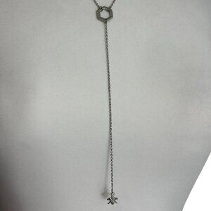 Charming Charlie Drop Y Necklace Silver Tone Chain Bumble Bee Pendant 18-20"